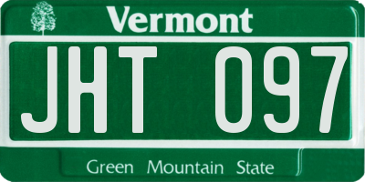 VT license plate JHT097