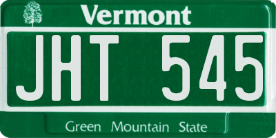VT license plate JHT545