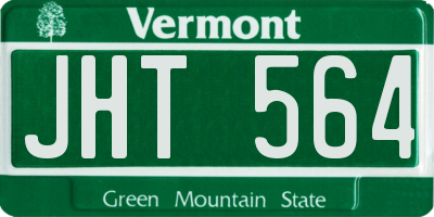 VT license plate JHT564