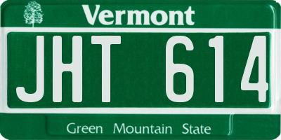 VT license plate JHT614