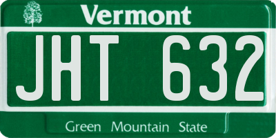 VT license plate JHT632