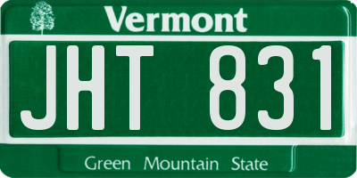 VT license plate JHT831