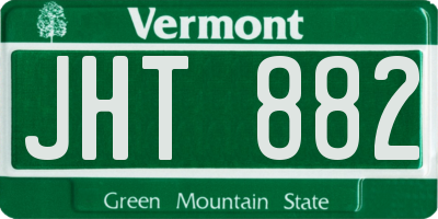 VT license plate JHT882