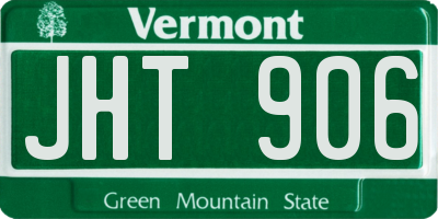 VT license plate JHT906