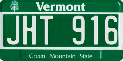 VT license plate JHT916