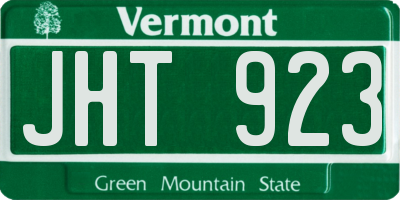 VT license plate JHT923