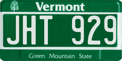 VT license plate JHT929
