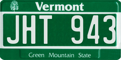 VT license plate JHT943