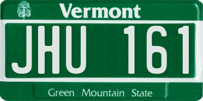 VT license plate JHU161
