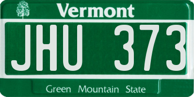VT license plate JHU373