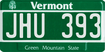 VT license plate JHU393