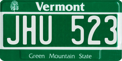 VT license plate JHU523