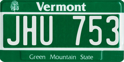VT license plate JHU753