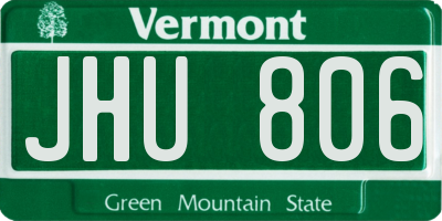 VT license plate JHU806