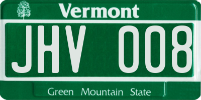 VT license plate JHV008