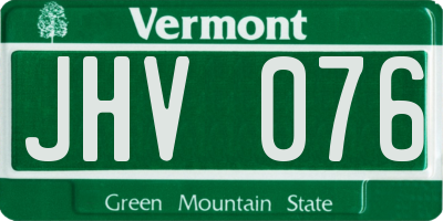VT license plate JHV076