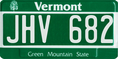 VT license plate JHV682
