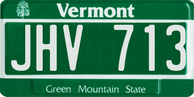 VT license plate JHV713