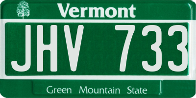 VT license plate JHV733