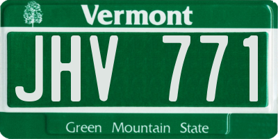 VT license plate JHV771