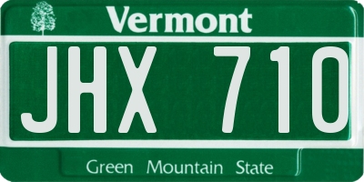 VT license plate JHX710