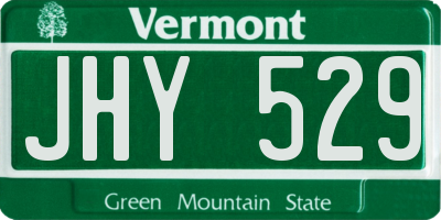 VT license plate JHY529