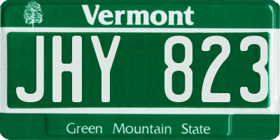 VT license plate JHY823