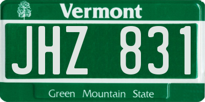 VT license plate JHZ831
