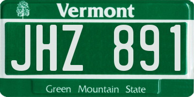 VT license plate JHZ891