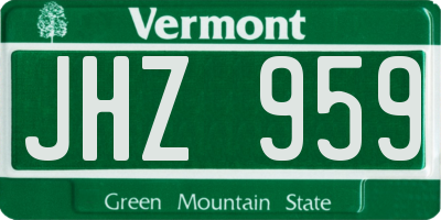 VT license plate JHZ959
