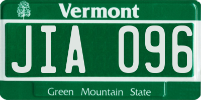 VT license plate JIA096