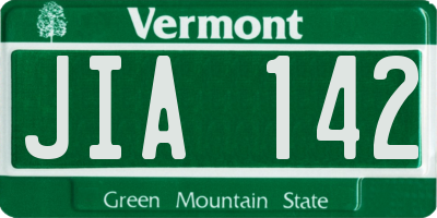 VT license plate JIA142