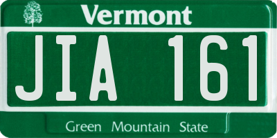 VT license plate JIA161