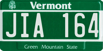 VT license plate JIA164