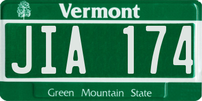 VT license plate JIA174