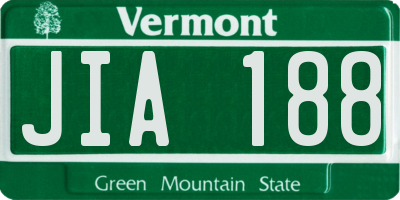 VT license plate JIA188