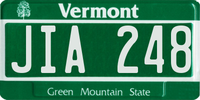 VT license plate JIA248