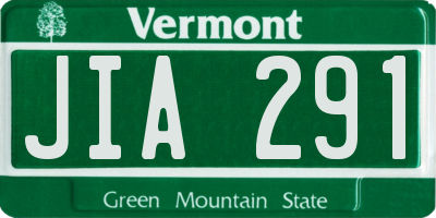 VT license plate JIA291