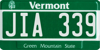 VT license plate JIA339