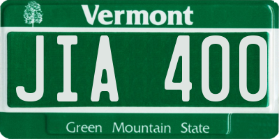 VT license plate JIA400