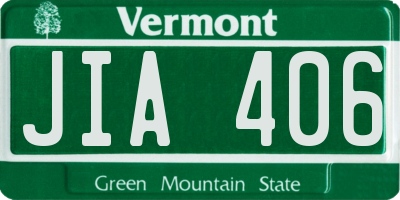 VT license plate JIA406