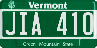 VT license plate JIA410