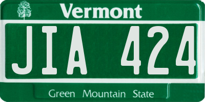 VT license plate JIA424