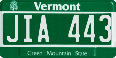 VT license plate JIA443