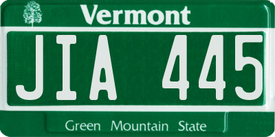 VT license plate JIA445