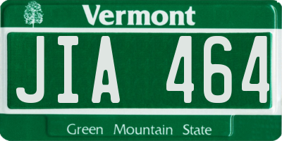 VT license plate JIA464