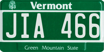 VT license plate JIA466