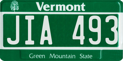 VT license plate JIA493