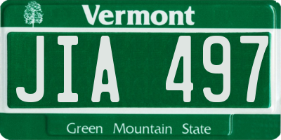 VT license plate JIA497