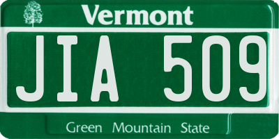 VT license plate JIA509